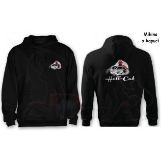 Mikina Hell-Cat klokánek s kapucí černá|M
