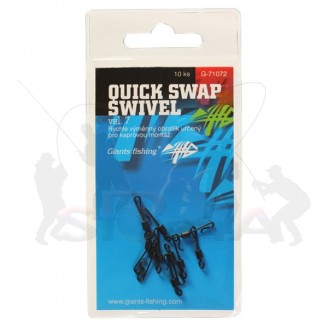 Giants fishing Rychlovýměnný obratlík Quick Swap Swivel, UK.7 (vel.12 EU )/10ks