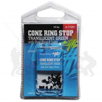 Giants fishing Slídová zarážka s kroužkem Cone Ring Stop Translucent Green with Oval Ring 4,5mm