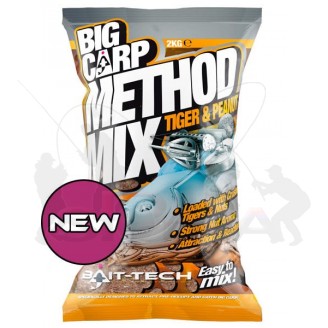 Bait-Tech krmítková směs Big Carp Method Mix Tiger & Peanut 2 kg