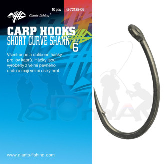 Giants fishing Háček s očkem Short Curve Shank 10ks|vel.8