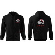 Hell-Cat dámská mikina s kapucí a zipem černá