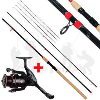 Giants fishing Prut Fluent MK2 Feeder 3.3m, 90g + Naviják Gaube FD 4000
