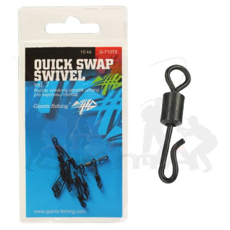 Giants fishing Rychlovýměnný obratlík Quick Swap Swivel, UK.7 (vel.12 EU )/10ks