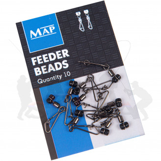 MAP průjezdy s karabinkou feeder beads 10ks