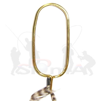 Dr. Slick Co. Držák srpku Hackle Plier W/Rubber Tubing, mosaz