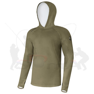 Giants fishing Funkční tričko s dlouhým rukávem UV50+Hoodie Olive Green|vel.M