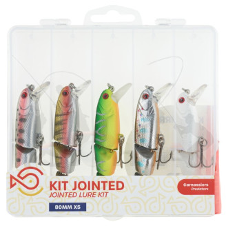 Sert sada woblerů 5ks Kit Srt Jointed Suspending X5|10g, 80mm