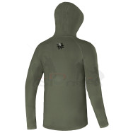 Giants fishing Funkční tričko s dlouhým rukávem UV50+Hoodie Dark Green