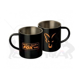 FOX Nerezový hrnek Fox Stainless Black XL Mug