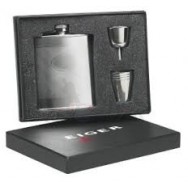 Likérka - Dárkový set Eiger Silver Hip  Flask Gift Set