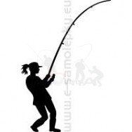 Samolepka - Rybářka