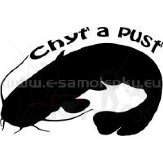 Samolepka - Sumec- Chyť a pusť